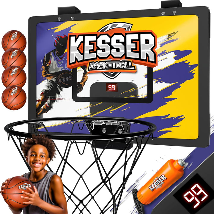 KESSER® Mini-Basketballkorb fürs Zimmer & Büro | Tür-Basketballkorb Indoor & Outdoor | Basketball-Bo