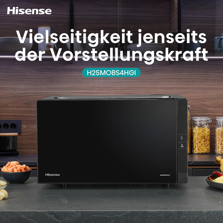 Hisense H25MOBS4HGI Mikrowelle / 25 L / 900W / InverterTech/Auto Programme/Eco Mode/Grill Kombinatio