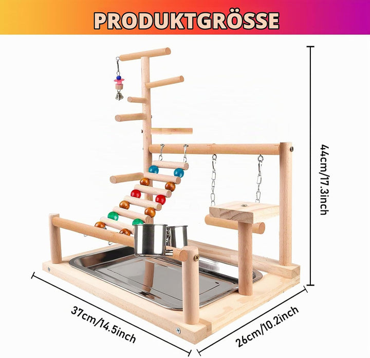 Vogelspielzeug, Papageienspielzeug, Wellensittich Spielzeug, Spielplatz Mit Feeder-Cup Spielzeug Lei