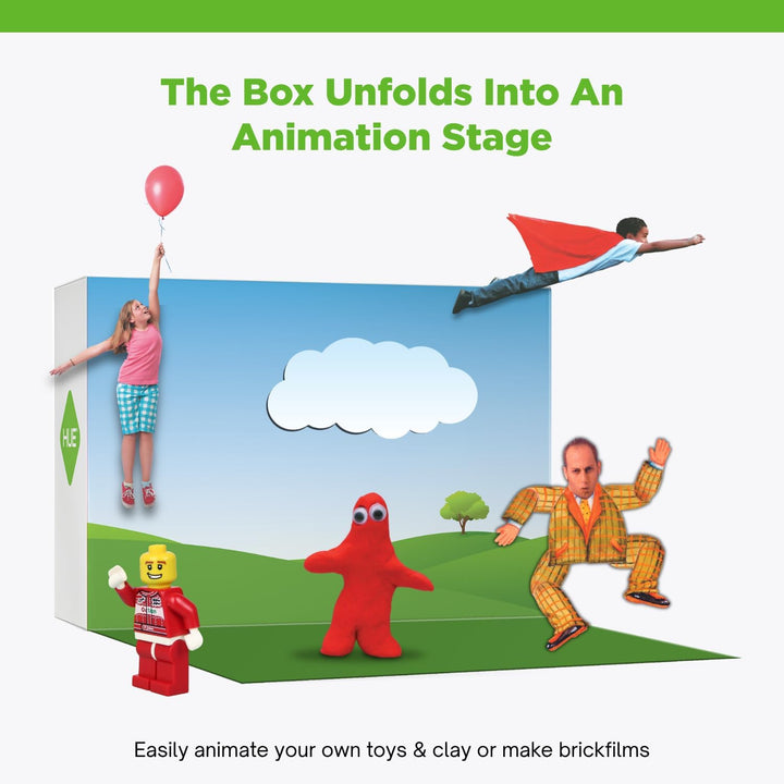 HUE Animation Studio: Komplett-Set Stop Motion Animation für Windows/macOS (Kamera in Grün ohne Trag