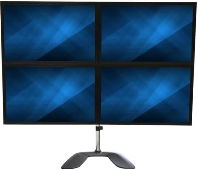 StarTech.com Monitorhalterung für vier Bildschirme (für bis zu 32" VESA-Monitore, beweglich, Stahl &