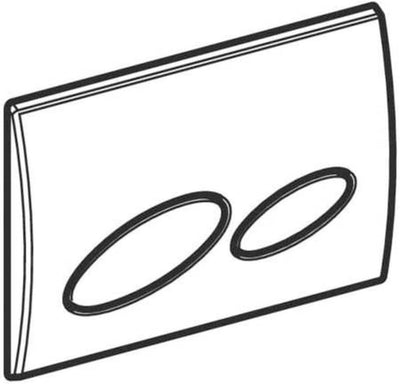 GEBERIT 115228111 Betätigungsplatte Platte für Doppelspülung von Oben/vorne für UP200 Farbe: Weiss K