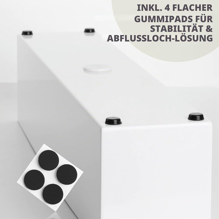 Moderner weisser rechteckiger Pflanzkasten | 40,6 cm grosser Metall-Pflanztopf perfekt als Sukkulent