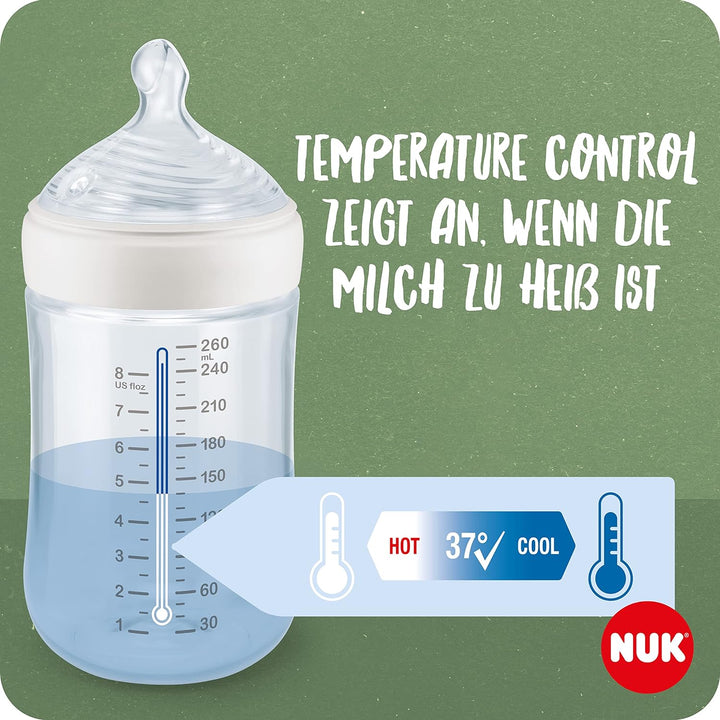 NUK for Nature Perfect Start Set | 4 Flaschen mit Temperature Control Anzeige (2x 150ml Gr. S, 2x 26