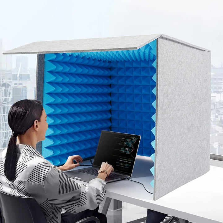 Vocal Booth Tragbare Schalldichte Kabine Schallabsorption Schalldichte Gesangskabine 60 * 60 * 60cm,