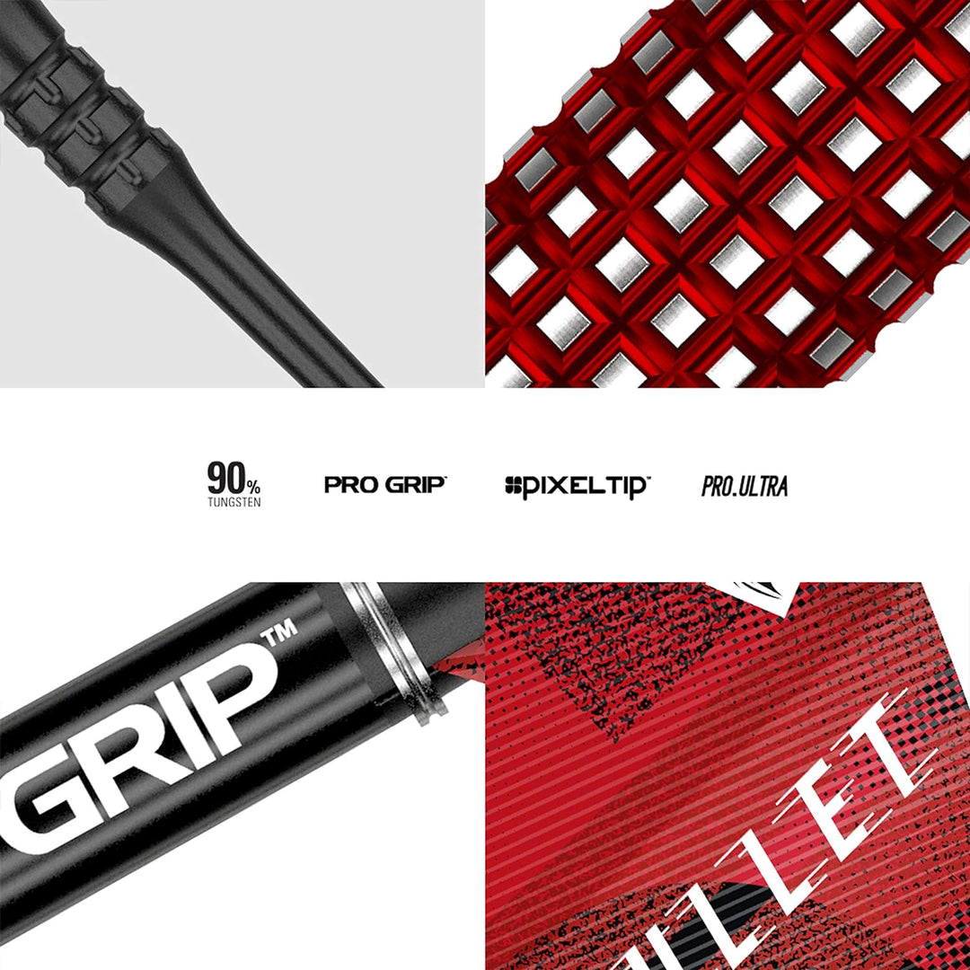 Target DartsSoft Tip Darts 18 G Silber und Rot, 18 G Silber und Rot
