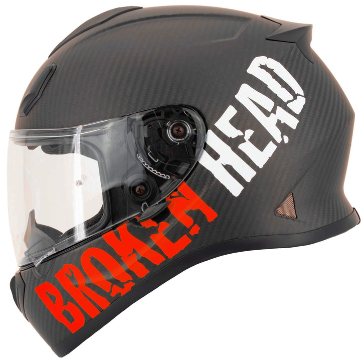 Broken Head BeProud Carbon Rot matt Limitierte Sonderedition - sportlicher Racing Motorrad-Helm L (5