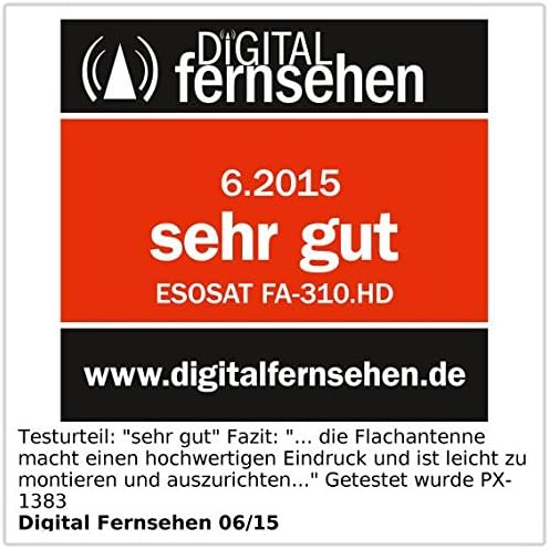 esoSAT Sat Antenne flach: Satelliten-Flachantenne FA-340.HD mit digitalem Quad-LNB (Satellitenantenn