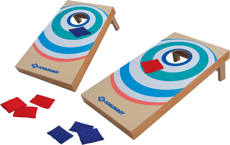 Schildkröt Cornhole Set, Bean Bag Set aus FSC zertifiziertem MDF-Holz, Komplettset mit 2 Cornhole Bo