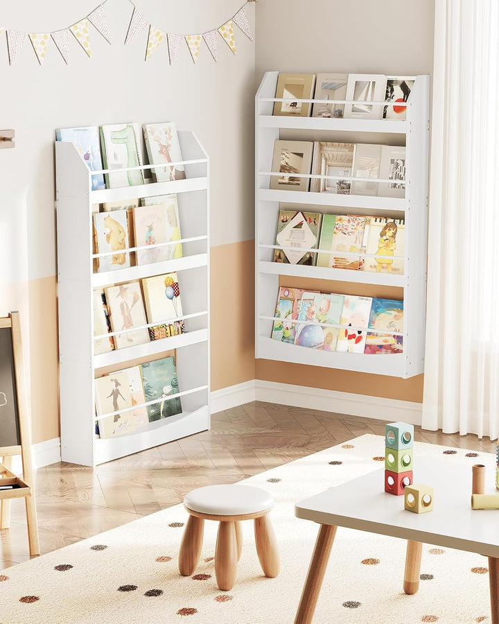 Kinderzimmer Möbel, 4-stöckiges Wandregal Bücher für Kinder, Bücherregal, Spielzeugaufbewahrung, Kin