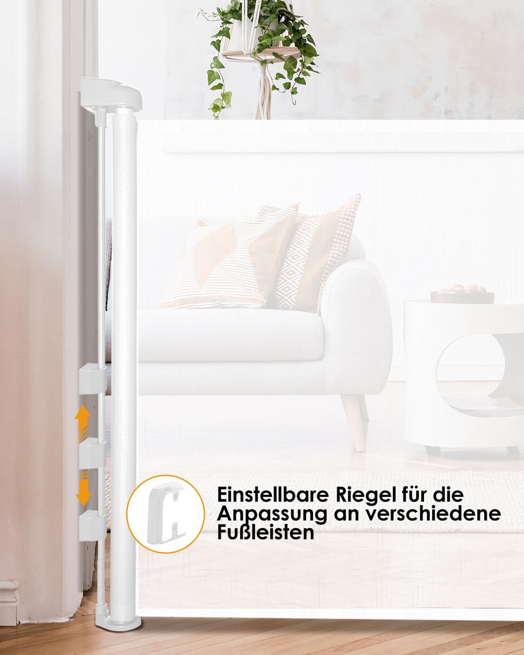 derimkcoa Treppenschutzgitter Ausziehbar für Babys, 0-180 cm Baby Absperrgitter Türschutzgitter Trep