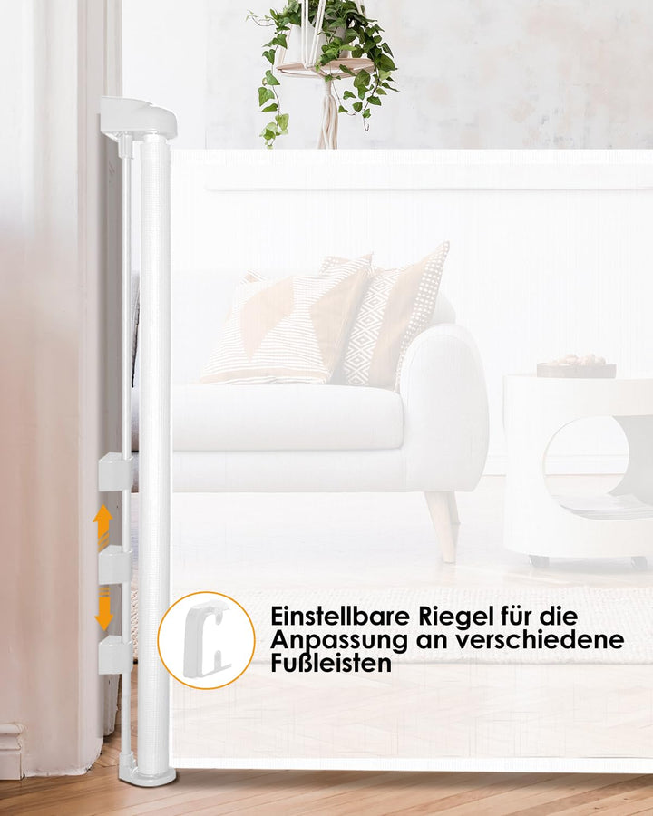 derimkcoa Treppenschutzgitter Ausziehbar für Babys, 0-180 cm Baby Absperrgitter Türschutzgitter Trep