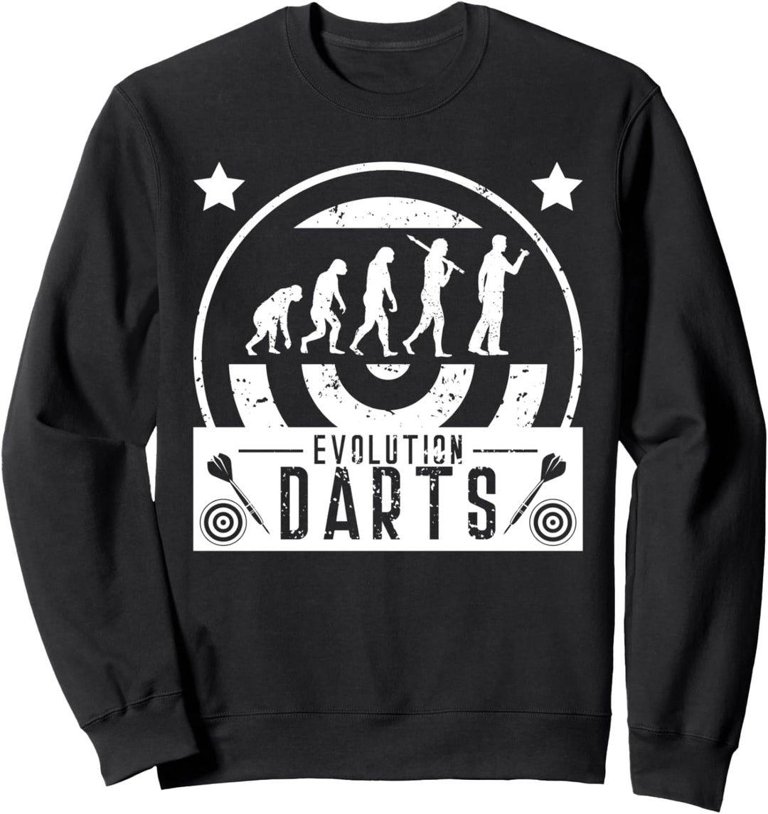 Evolution Darts - Dartspieler im Wandel der Zeit Sweatshirt