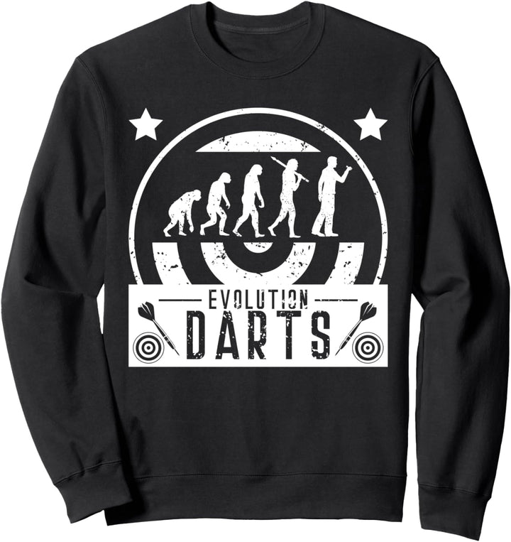 Evolution Darts - Dartspieler im Wandel der Zeit Sweatshirt