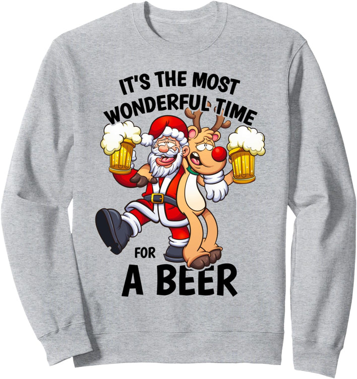 It's The Most Wonderful Time For A Beer Weihnachten Witziges Sweatshirt