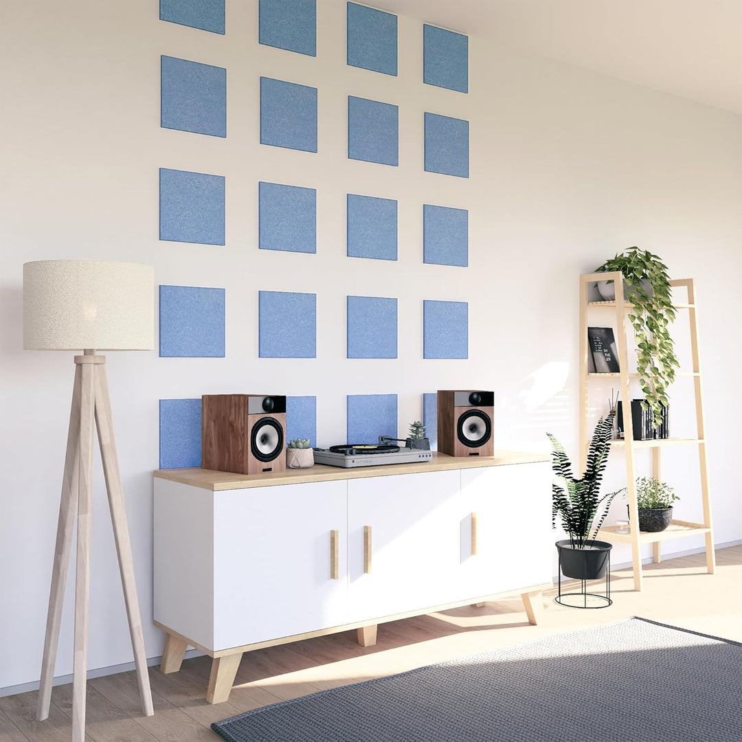 vilz 12 Stück Schallabsorber Panel Akustik aus recyceltem Filz - Akustikplatten Schalldämmung 250x25