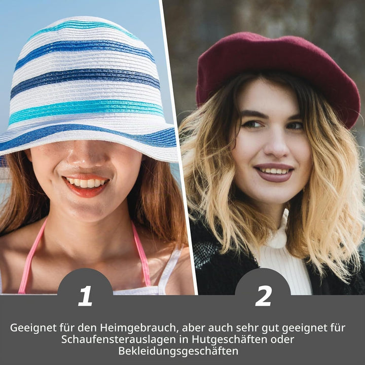 Amosfun Hut Halter Aus Metall 12 Zoll Goldfreistehend Display Ständer Für Hüte Und Mützen Organizer