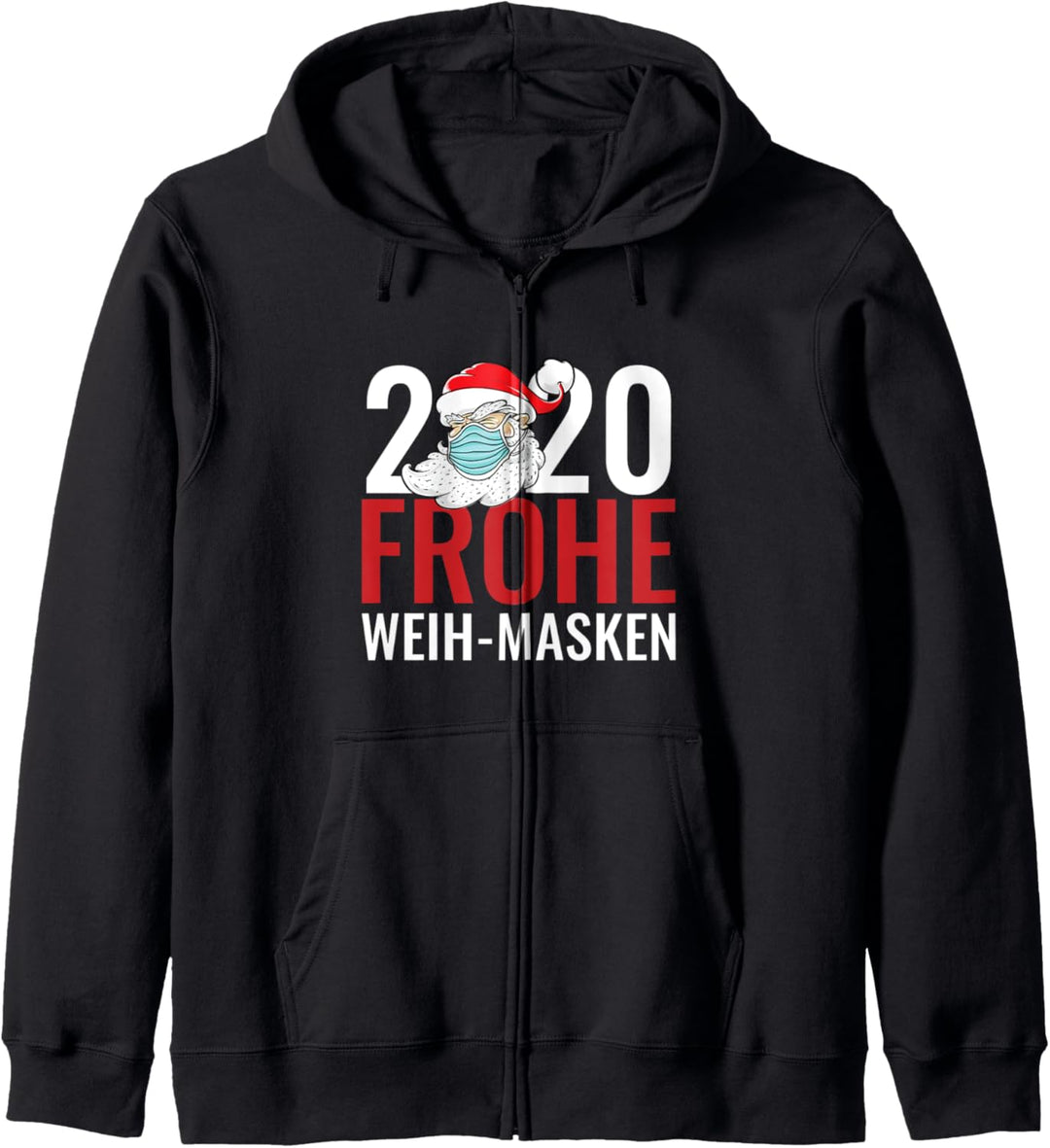 Lustiges 2020 Santa Frohe Weih Masken Weihnachten Kapuzenjacke