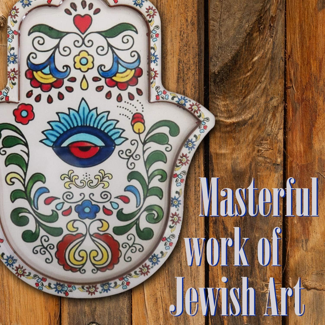 ClipGrip Künstlerische Hamsa-Hand, Wanddekoration, zum Aufhängen, priesterlicher Segen, böser Blick,