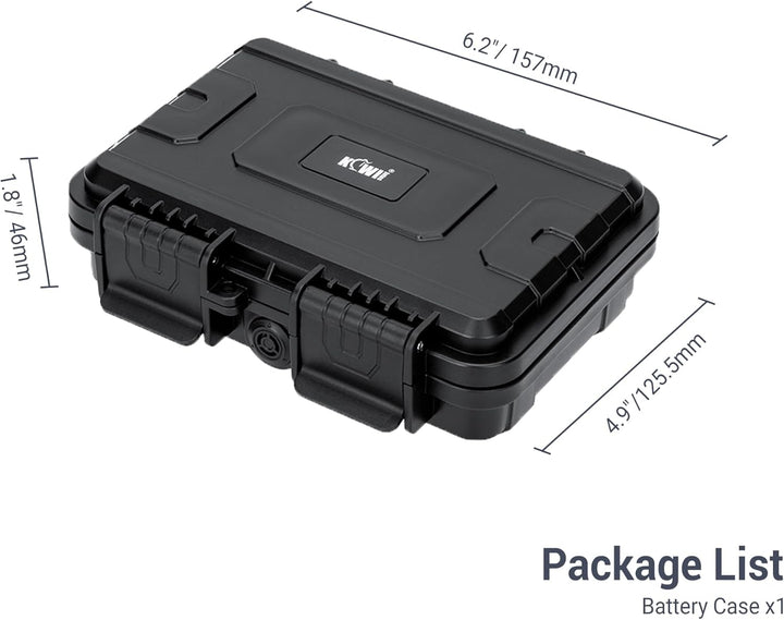 24 Slots CR2 CR123 CR123A Lithium Batterie Organisationskoffer IP67 Wasserdichter Hartschalenkoffer
