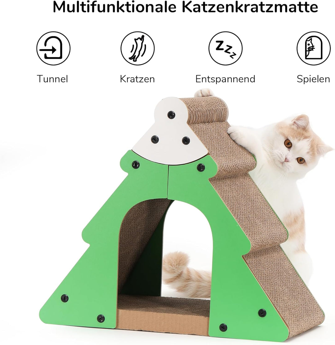 FUKUMARU Kratzbrett Katzen, Hoch Katzenkratzbrett aus Wellpappe, Bergform Vertikale Katzenliege Krat