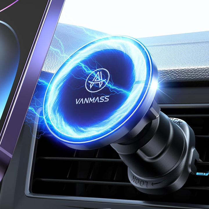 VANMASS für MagSafe Autohalterung [Militär-Klasse] Handyhalterung Auto Magnet Starker Magnetkraft Ha