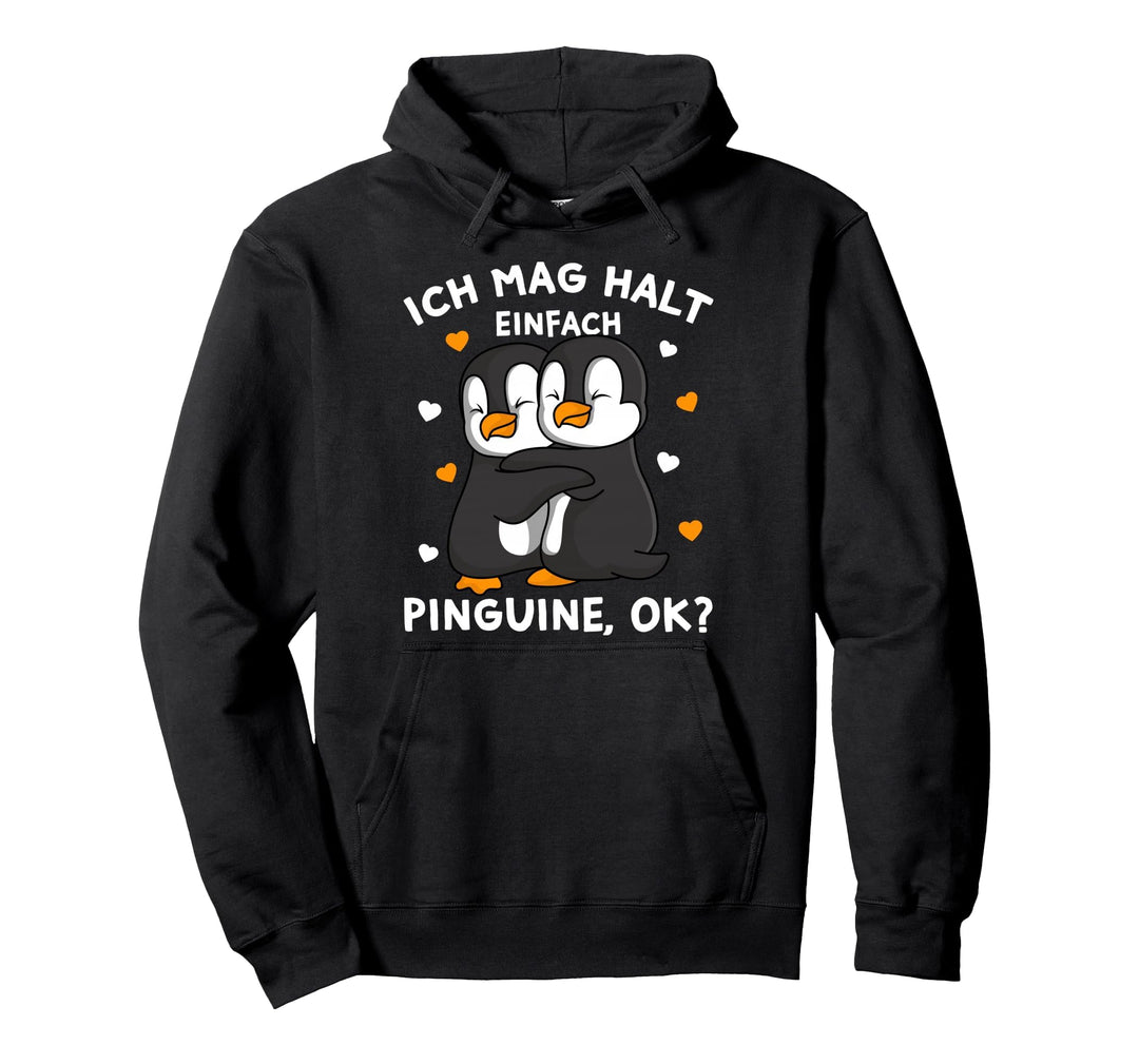 Ich mag halt Pinguine Kinder Mädchen Damen Penguin Pullover Hoodie