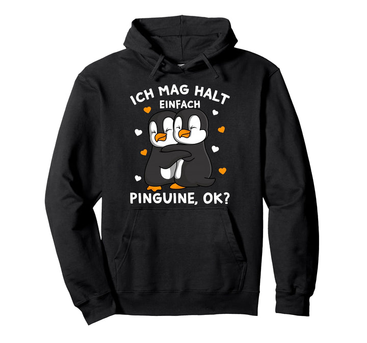 Ich mag halt Pinguine Kinder Mädchen Damen Penguin Pullover Hoodie