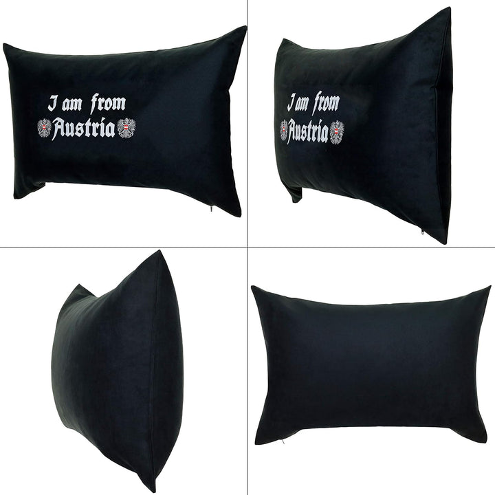 "I am from Austria" Österreich Kissen Austria Kissenbezug | Österreichisches Dekokissen mit Füllung