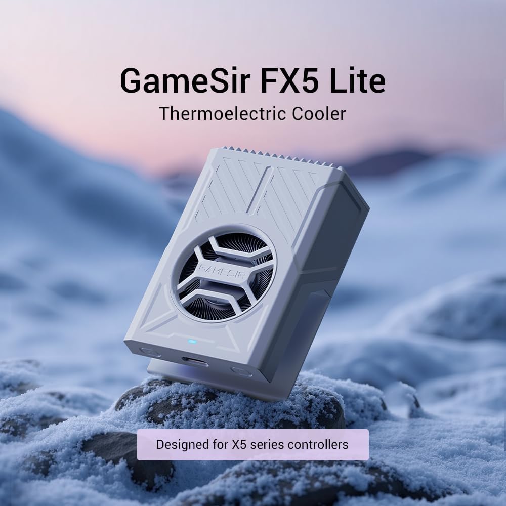 GameSir FX5 Lite Phone Cooler, speziell für X5 Series Controller entwickelt. Gewicht nur 71 g. Ausge