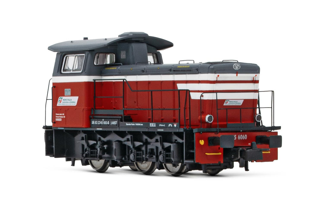 Rivarossi HR2932 Mercitalia SundT, Diesel-Rangierlokomotive Reihe 245, rot-dunkelgraue Lackierung mi