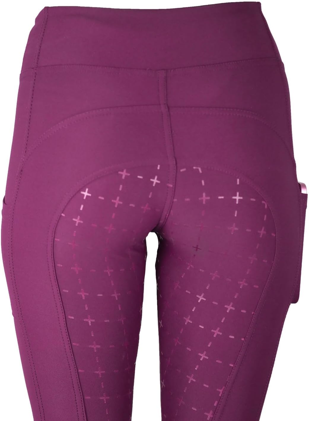 MS-Trachten Reitleggings Kinder Silikonvollbesatz mit Handytasche Reithose Mädchen Tessa 158-164 Bor