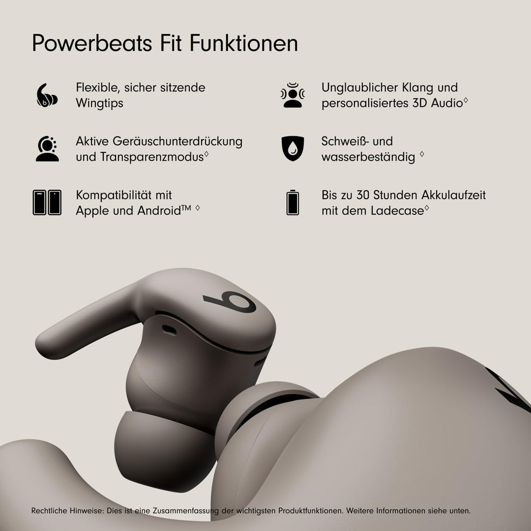Beats Powerbeats Fit – Kabellose Workout In-Ear Kopfhörer mit Geräuschunterdrückung, IPX4, bis zu 30