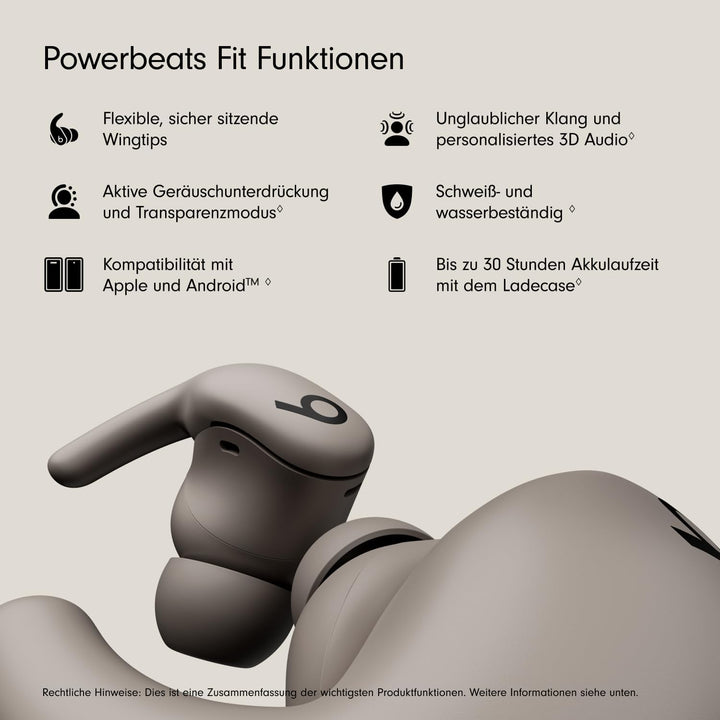 Beats Powerbeats Fit – Kabellose Workout In-Ear Kopfhörer mit Geräuschunterdrückung, IPX4, bis zu 30