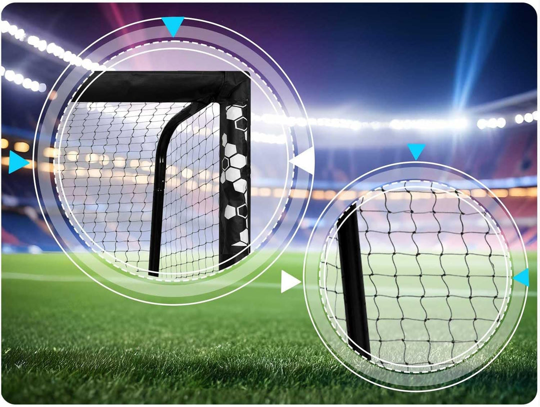 Neo-Sport Fussballtor Fussball Tor für Kinder und Erwachsene Mit Schutzhülle 300 x 200 x 120 cm Schw