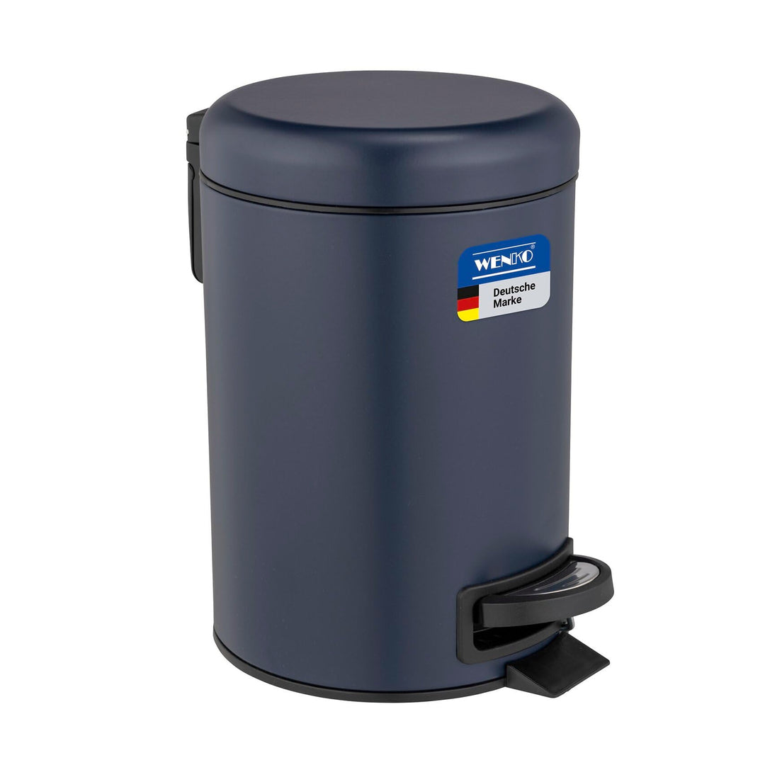 WENKO Treteimer Leman, 3 Liter, mit herausnehmbarem Einsatz, aus lackiertem Stahl, 17 x 25 x 22,5 cm