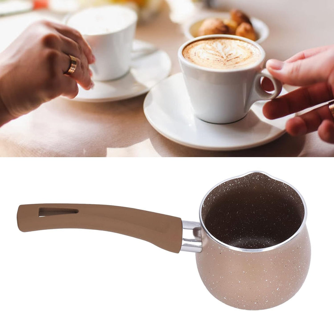 Uadme Antihaft-Milchpfanne, 10 cm Kleiner Topf Mini-Milchtopf aus Aluminium Einhand-Kaffeewärmer für