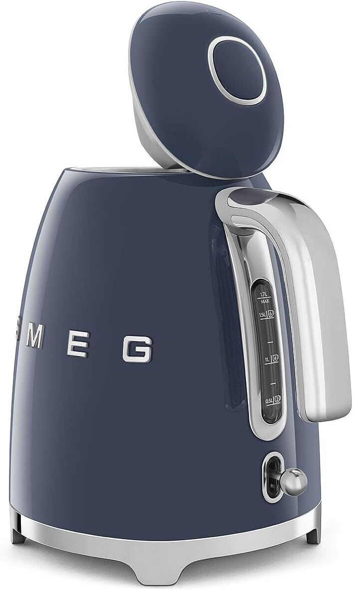 Smeg, KLF03NBEU 1.7L Wasserkocher, Soft-Opening-Kannenverschluss, Herausnehmbarer Anti-Kalkfilter au