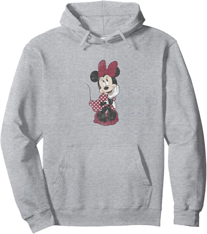 Disney Mickey And Friends Minnie Mouse Shy Vintage Pullover Hoodie