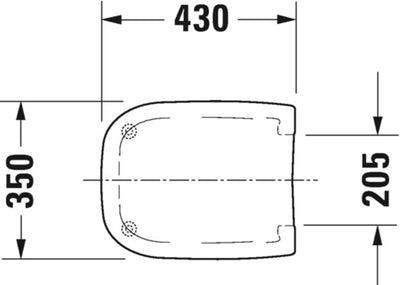 Duravit WC-Sitz D-Code Compact, Toilettendeckel aus Urea-Duroplast, Klodeckel mit Edelstahl Scharnie