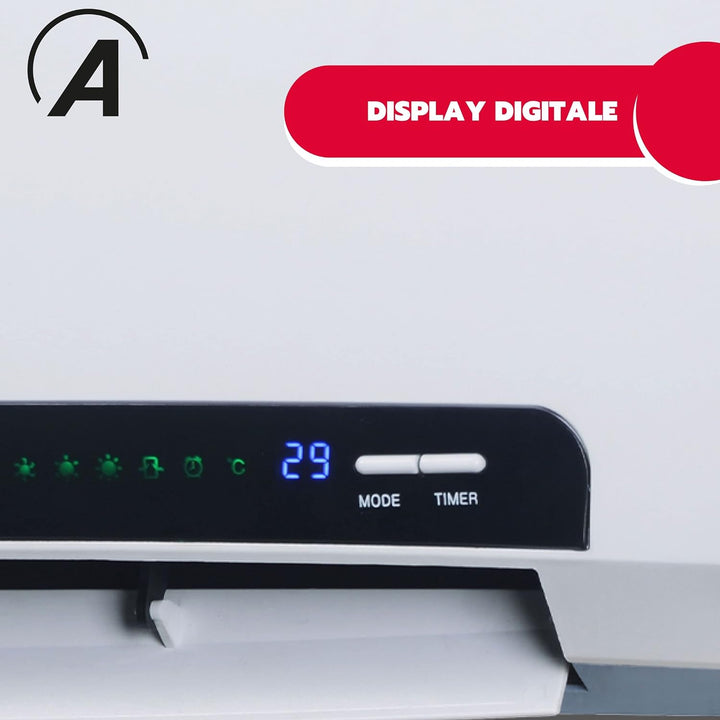 ARDES - AR4W08P PARETO X Keramik-Heizlüfter zur Wandmontage 2000W Waterproof, programmierb. Badezimm