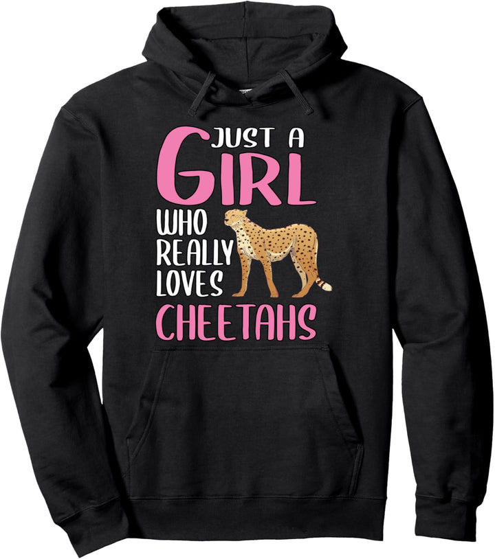 Damen Just A Girl Gepard Geschenk Gepard Pullover Hoodie