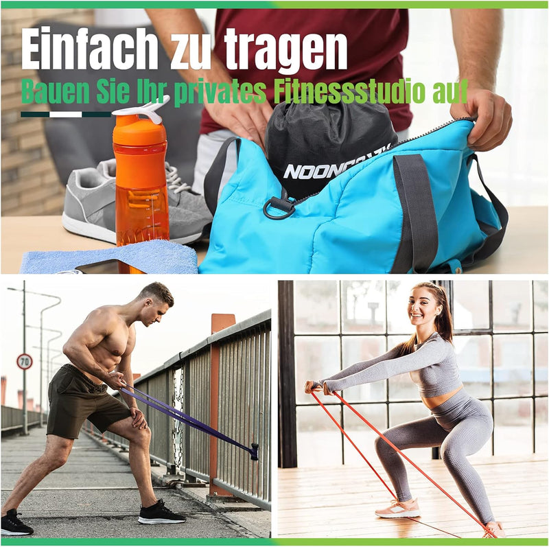 Resistance Bands, Verschiedene Ebenen Widerstandsbänder mit Türanker und Handgriffen, Fitnessbänder