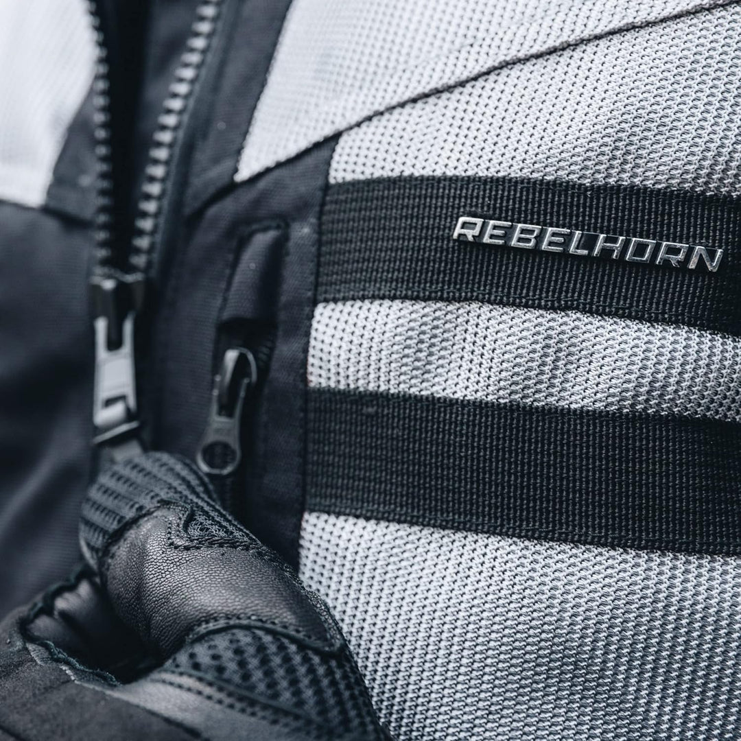 REBELHORN Scandal II Motorradjacke Herren | Textile | Ellbogen und Schulterprotektoren | Grosse Mesh