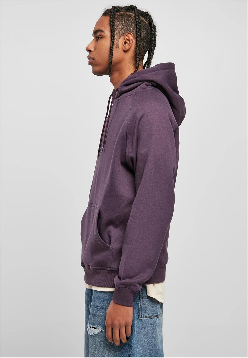Urban Classics Herren Blank Hoody XS Purplenight, XS Purplenight
