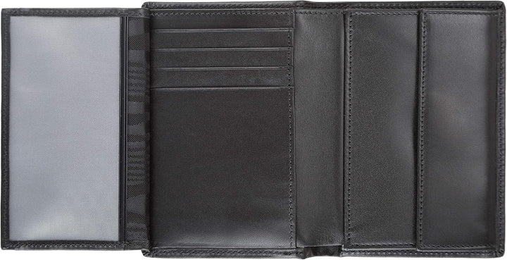 Sebastian Sturm Geldbörse Paul | Echtes Holz und Leder in Schwarz | Portemonnaie Brieftasche Geldbeu