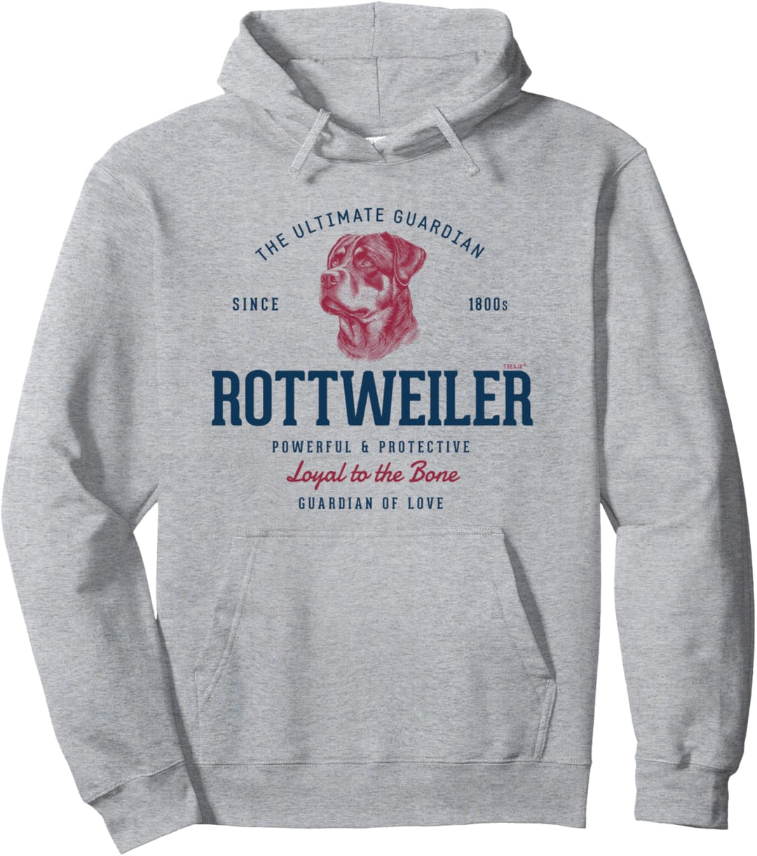 Retro-styled Vintage Rottweiler Pullover Hoodie