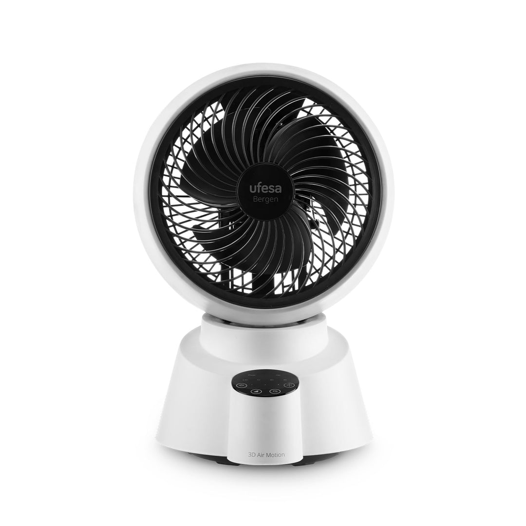 Ufesa Tischventilator Bergen, 40W, mit 3D-Luftzirkulationstechnologie, 6 Geschwindigkeiten, 60º/90º