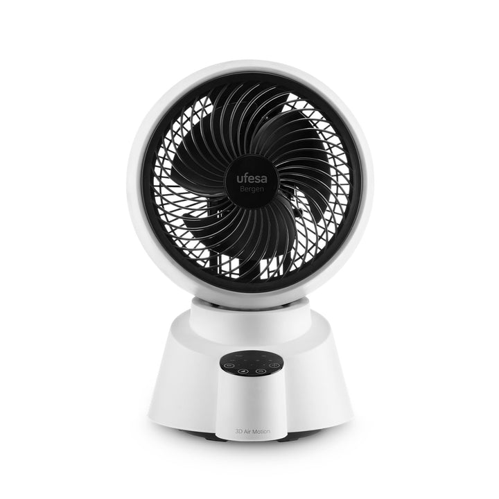 Ufesa Tischventilator Bergen, 40W, mit 3D-Luftzirkulationstechnologie, 6 Geschwindigkeiten, 60º/90º