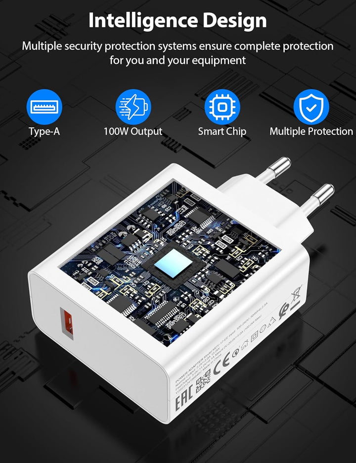 100W USB C Ladegerät für Xiaomi Poco F8 Pro M8Pro F8 Ultra X8 Pro Max,USB Netzteil 100W für Hyper-Ch